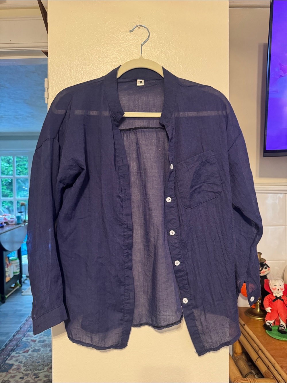 Lightweight Blue Button-Up Shirt